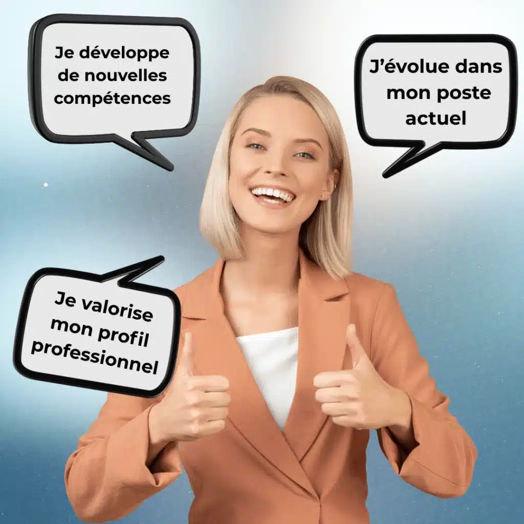 Formation pour évoluer professionnellement, développer de nouvelles compétences et valoriser son profil sur le CV